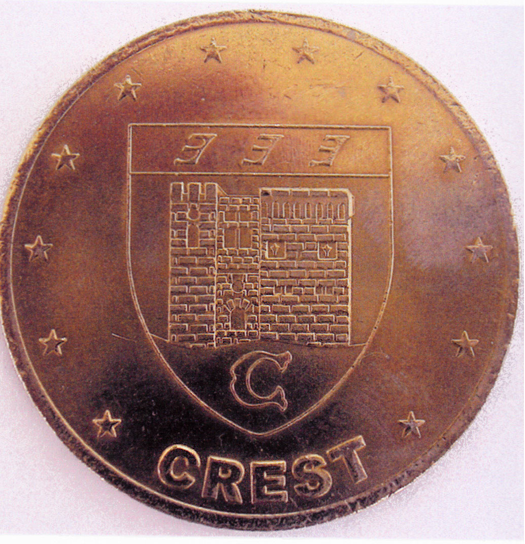 Piece  Crest 2 Euro coté pile